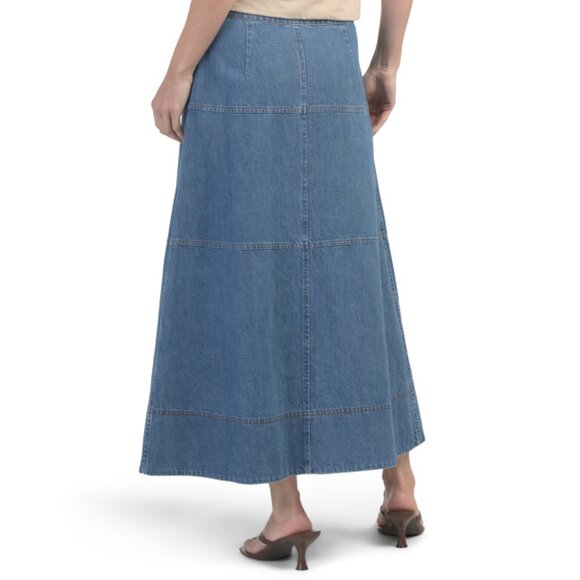 TANYA TAYLOR Indigo Blue Hudie Skirt - Picture 2 of 2